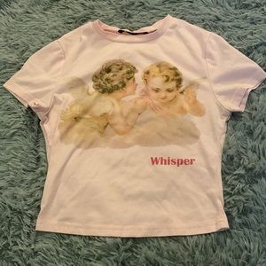 angel cropped graphic tee